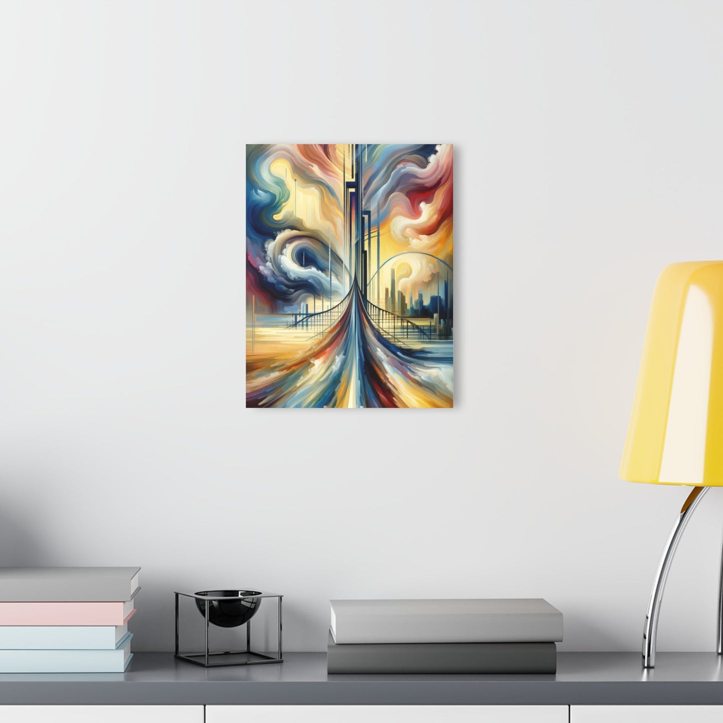 Conscious Bridge Tachism Acrylic Prints (French Cleat Hanging) - ATUH.ART