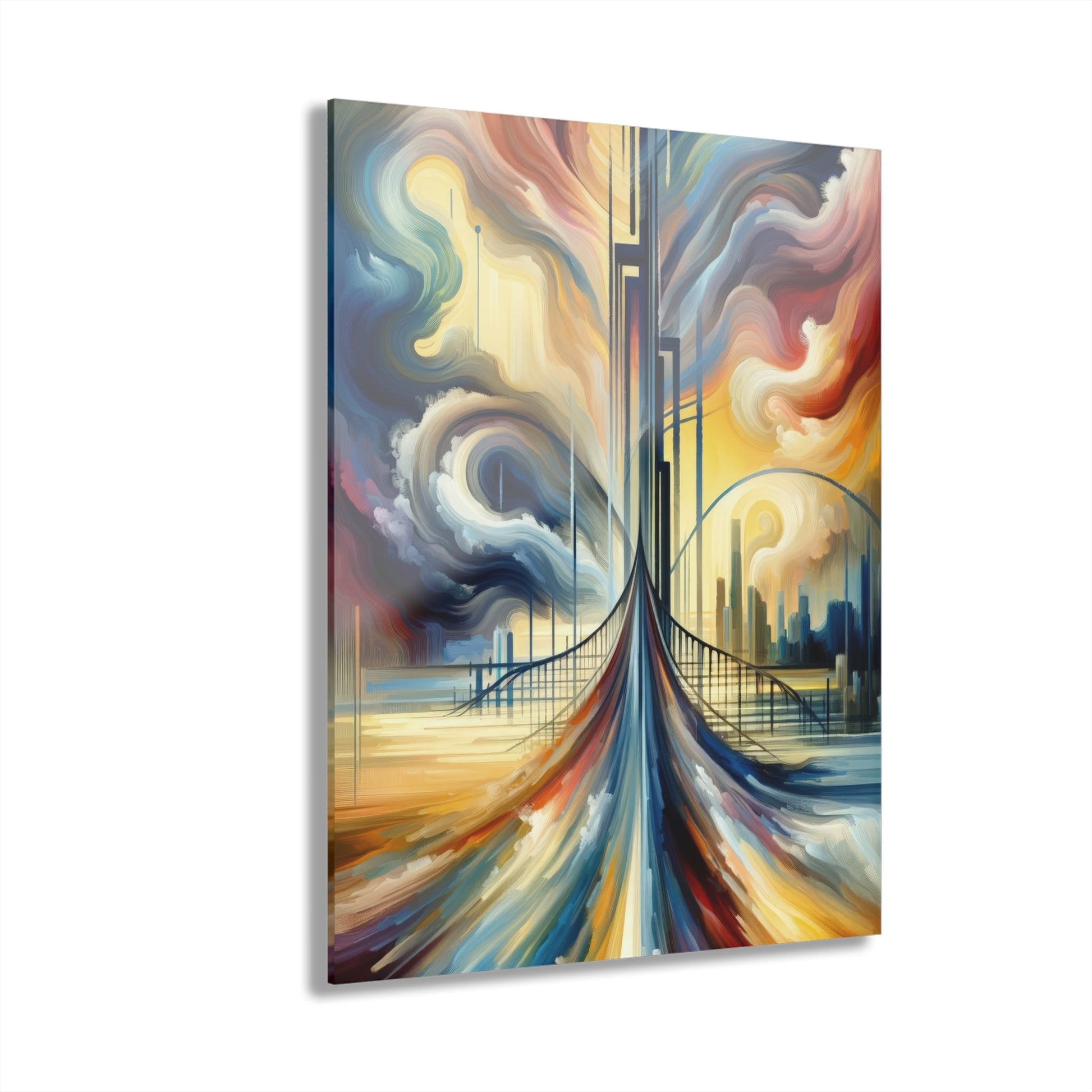 Conscious Bridge Tachism Acrylic Prints (French Cleat Hanging) - ATUH.ART