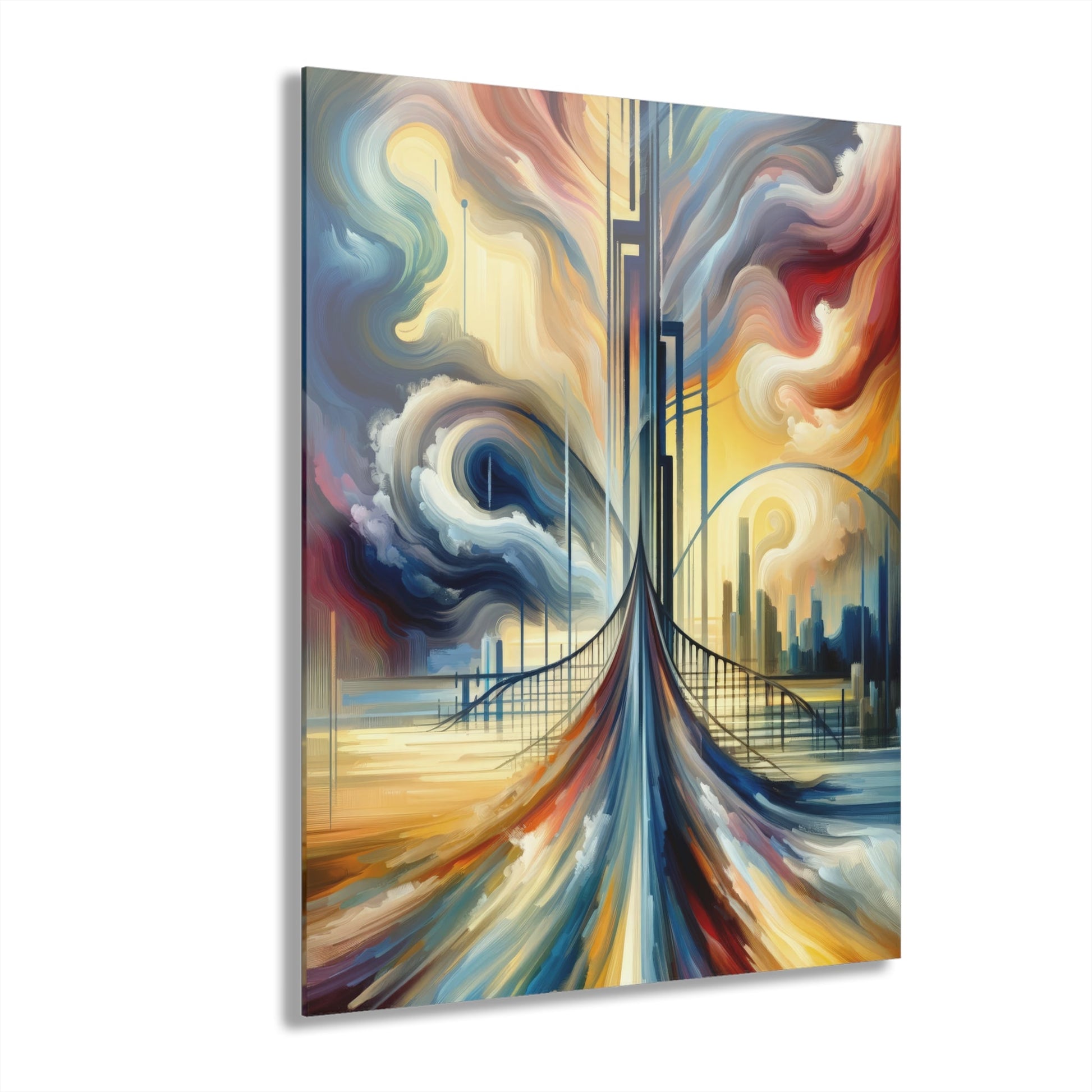 Conscious Bridge Tachism Acrylic Prints (French Cleat Hanging) - ATUH.ART
