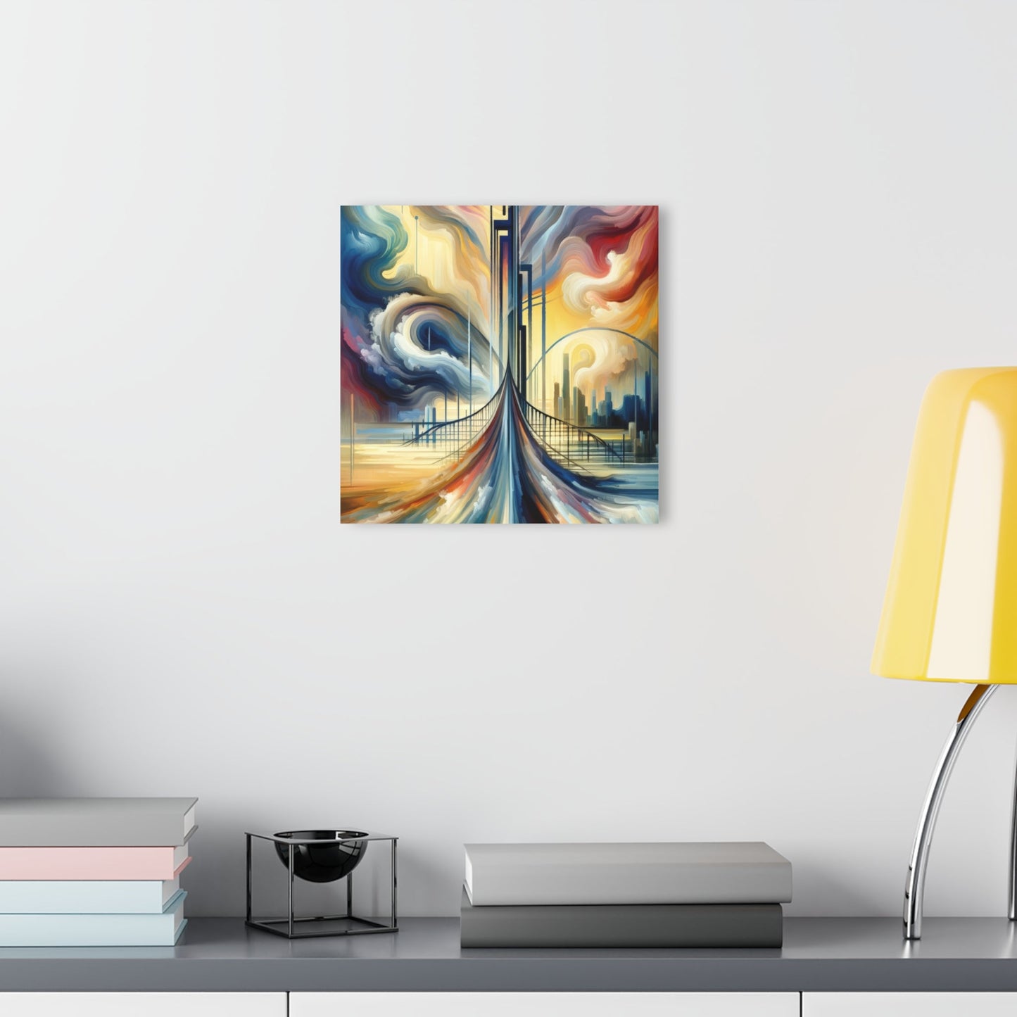 Conscious Bridge Tachism Acrylic Prints (French Cleat Hanging) - ATUH.ART