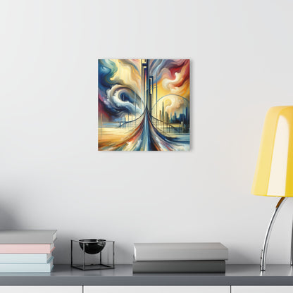 Conscious Bridge Tachism Acrylic Prints (French Cleat Hanging) - ATUH.ART
