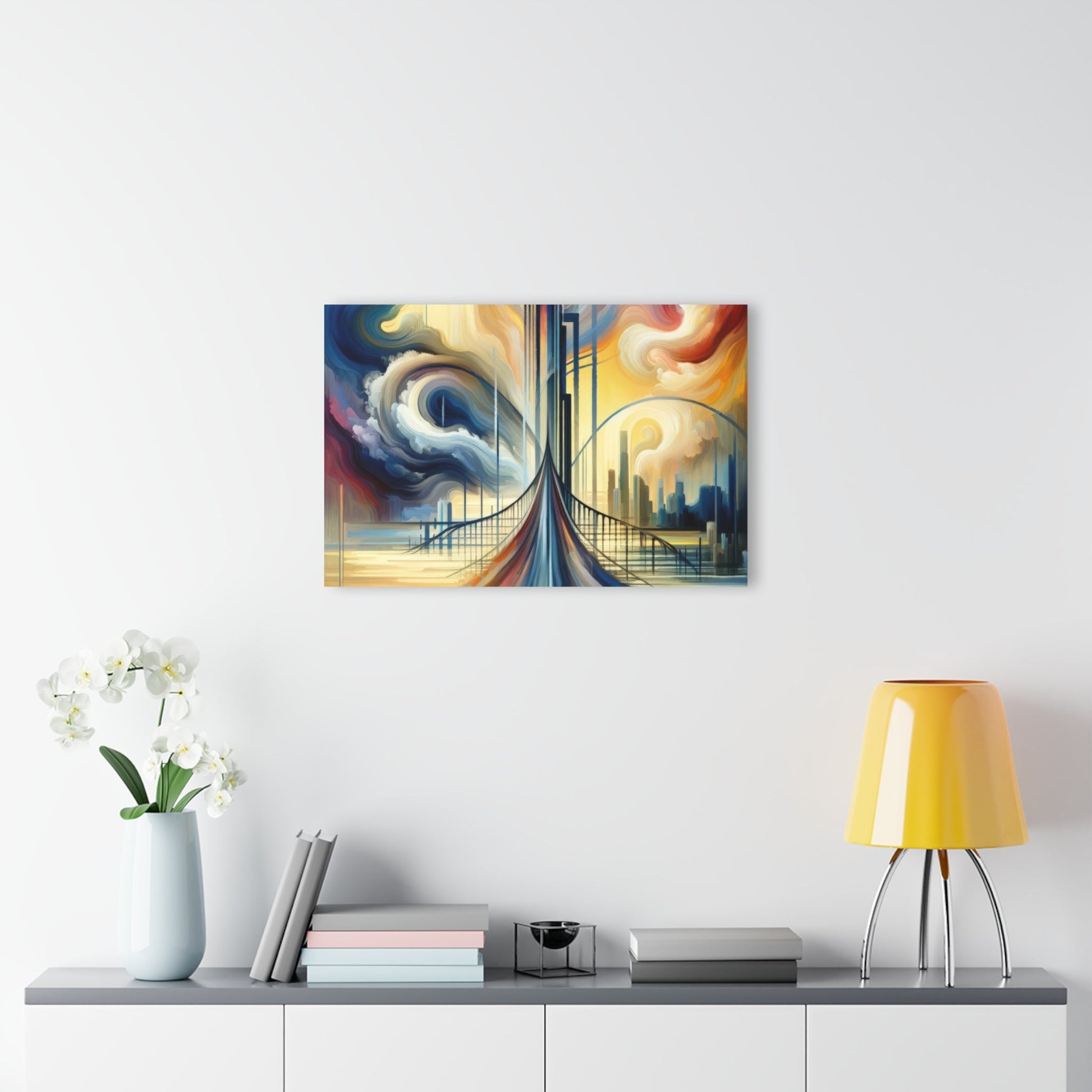 Conscious Bridge Tachism Acrylic Prints (French Cleat Hanging) - ATUH.ART