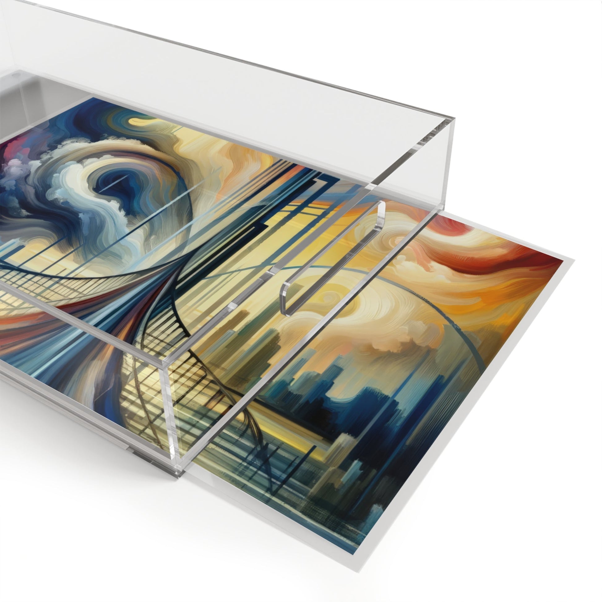 Conscious Bridge Tachism Acrylic Serving Tray - ATUH.ART