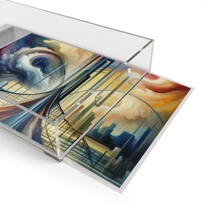 Conscious Bridge Tachism Acrylic Serving Tray - ATUH.ART