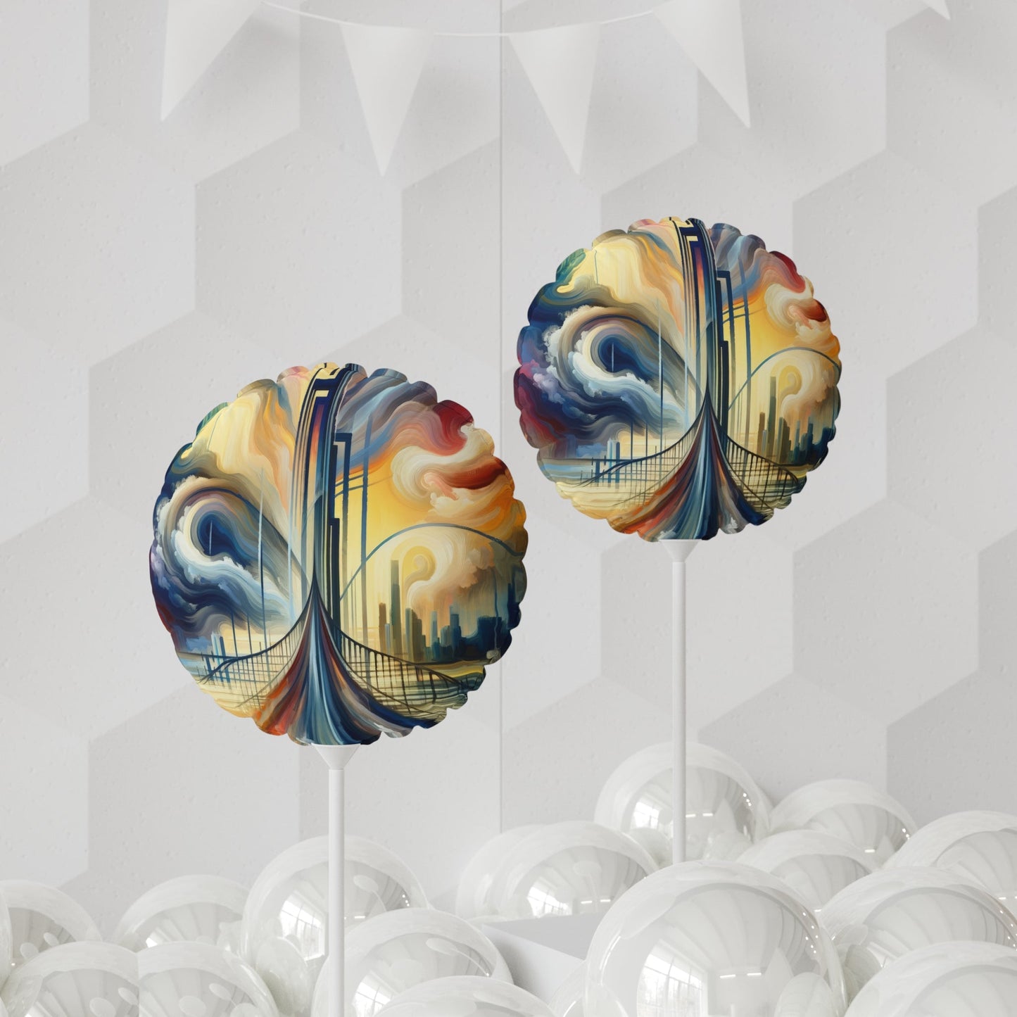Conscious Bridge Tachism Balloon (Round and Heart-shaped), 11" - ATUH.ART