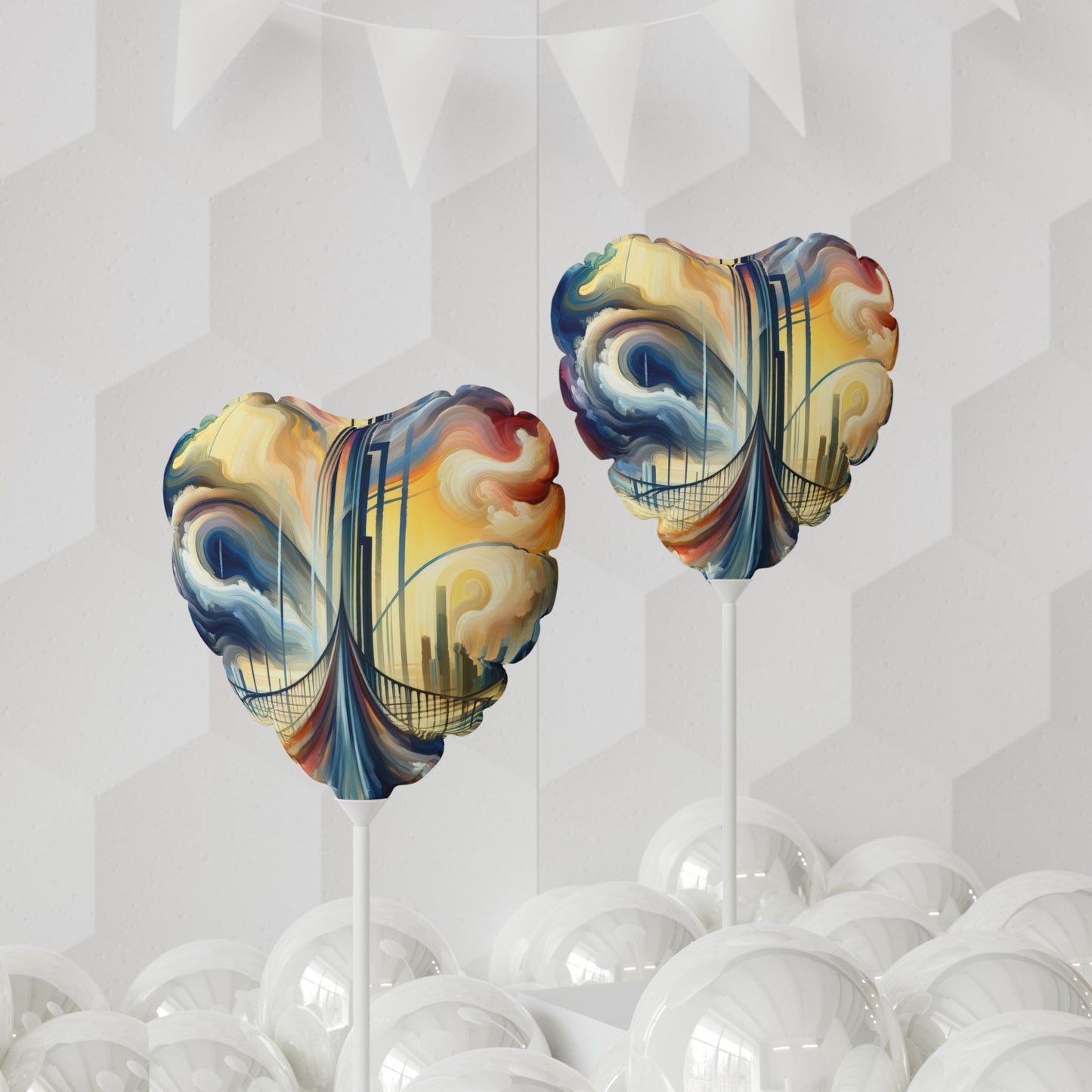 Conscious Bridge Tachism Balloon (Round and Heart-shaped), 11" - ATUH.ART