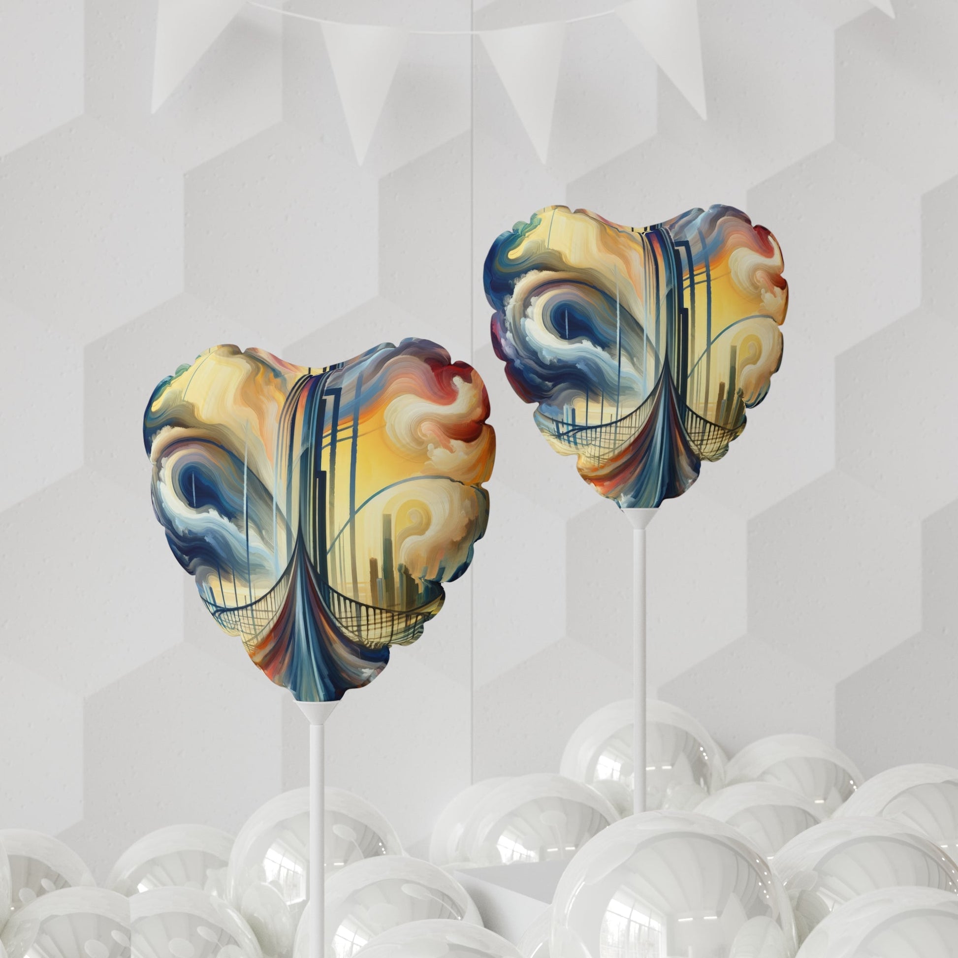 Conscious Bridge Tachism Balloon (Round and Heart-shaped), 11" - ATUH.ART