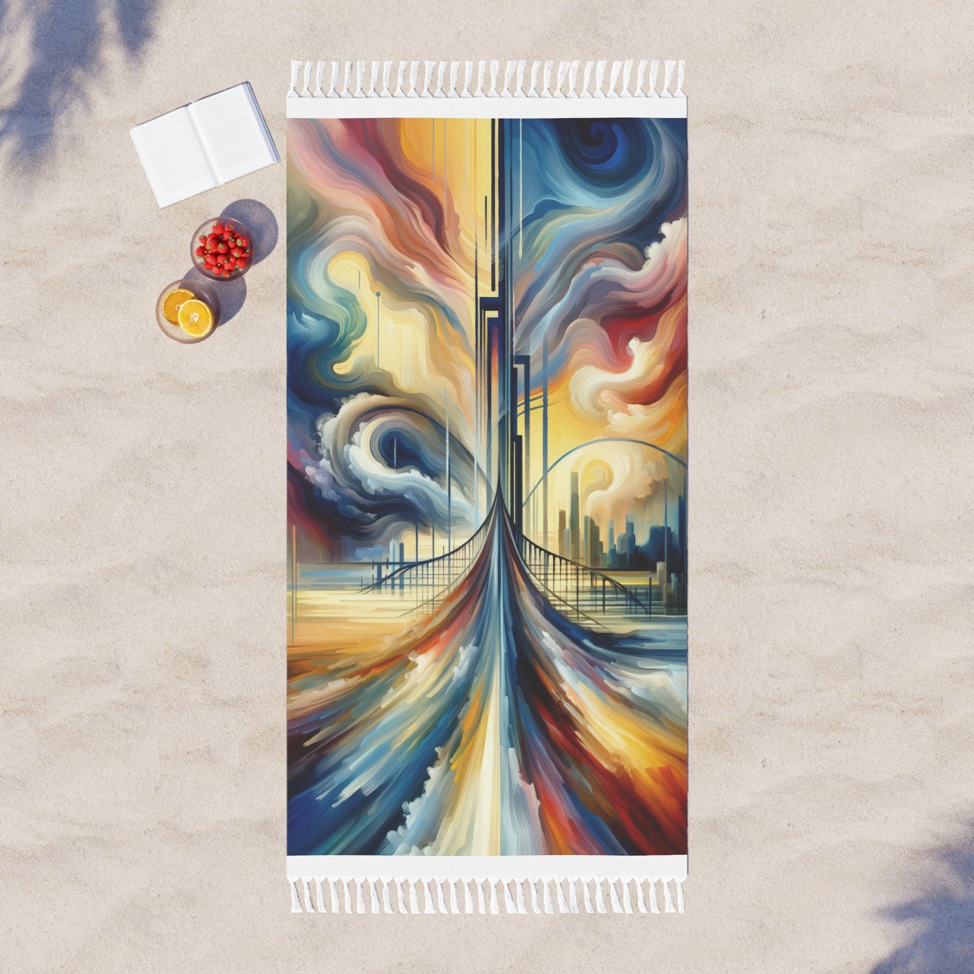 Conscious Bridge Tachism Boho Beach Cloth - ATUH.ART