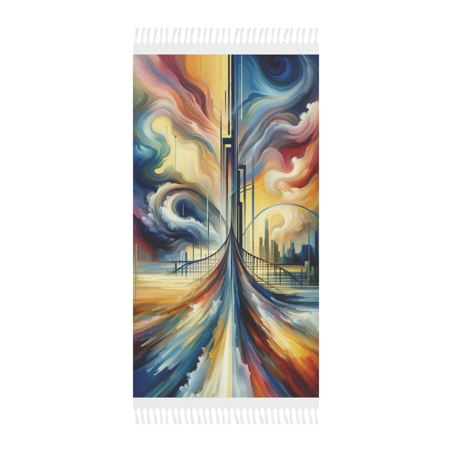 Conscious Bridge Tachism Boho Beach Cloth - ATUH.ART