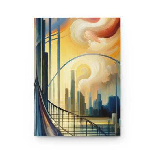 Conscious Bridge Tachism Hardcover Journal Matte - ATUH.ART