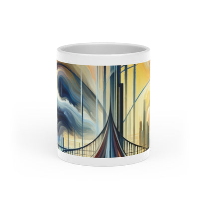 Conscious Bridge Tachism Heart-Shaped Mug - ATUH.ART