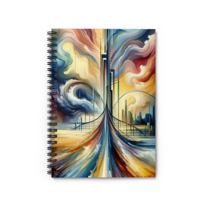 Conscious Bridge Tachism Spiral Notebook - Ruled Line - ATUH.ART