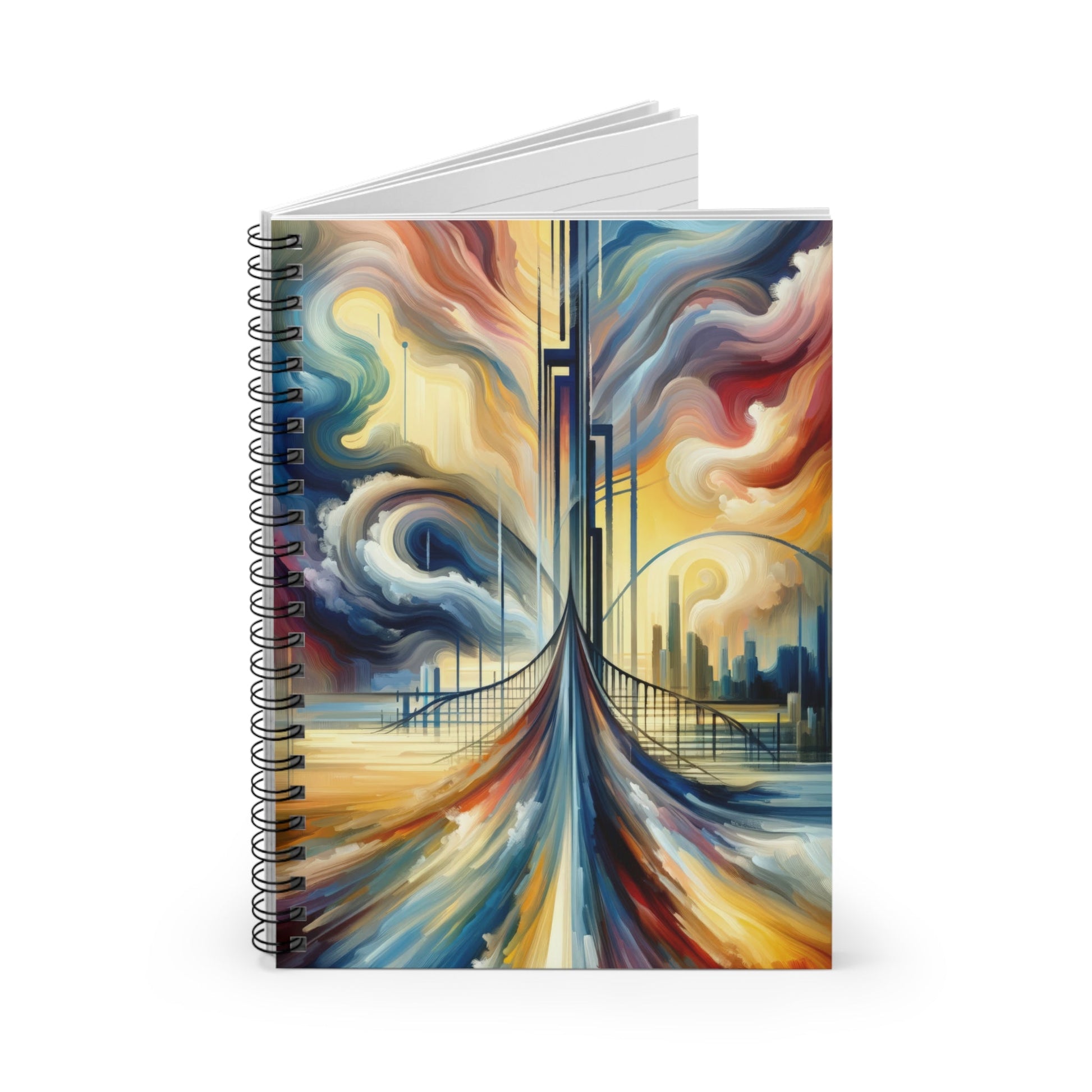 Conscious Bridge Tachism Spiral Notebook - Ruled Line - ATUH.ART