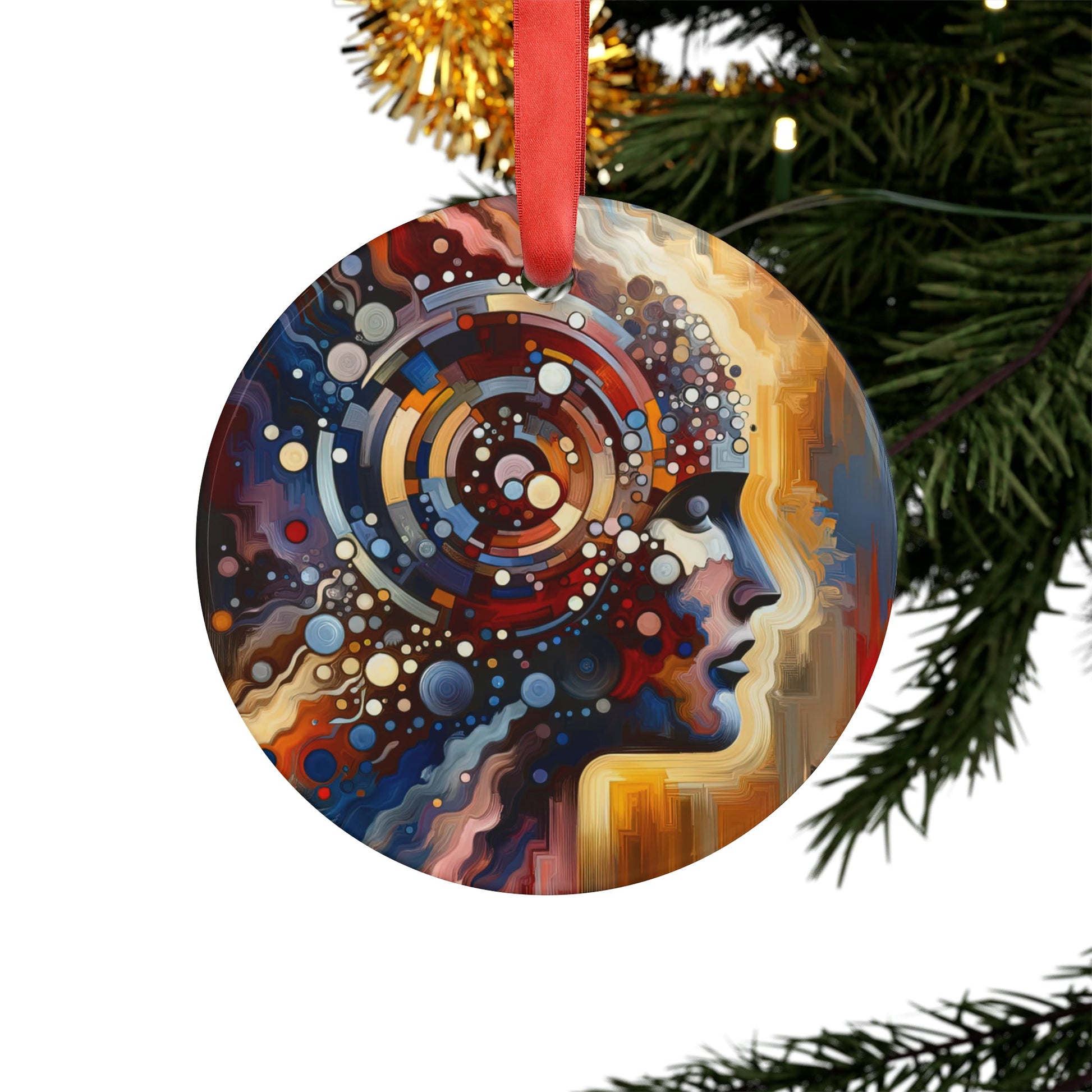 Conscious Choices Harmony Acrylic Ornament with Ribbon - ATUH.ART