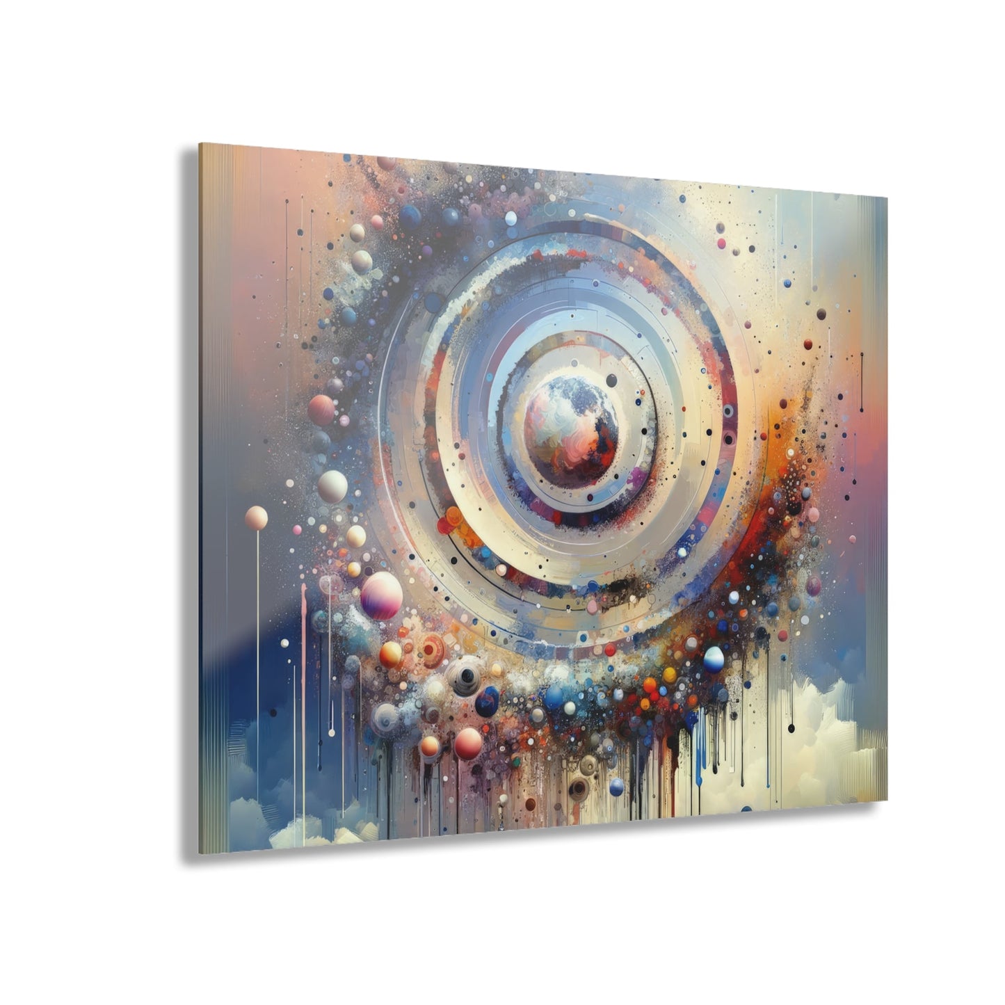 Conscious Rings Tachism Acrylic Prints (French Cleat Hanging) - ATUH.ART