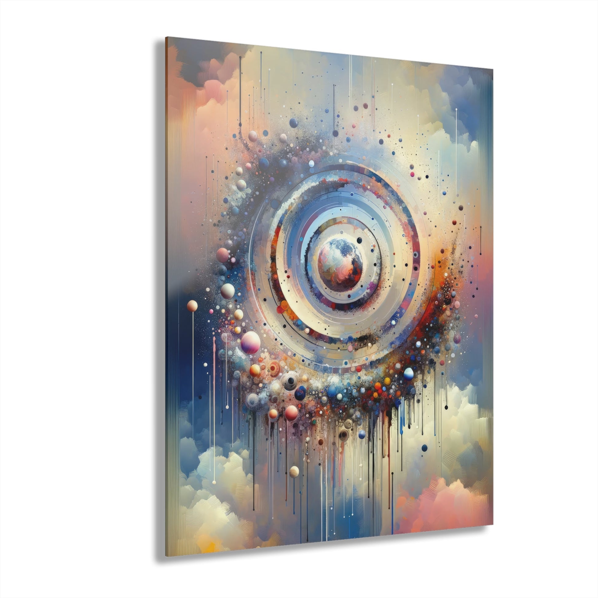 Conscious Rings Tachism Acrylic Prints (French Cleat Hanging) - ATUH.ART