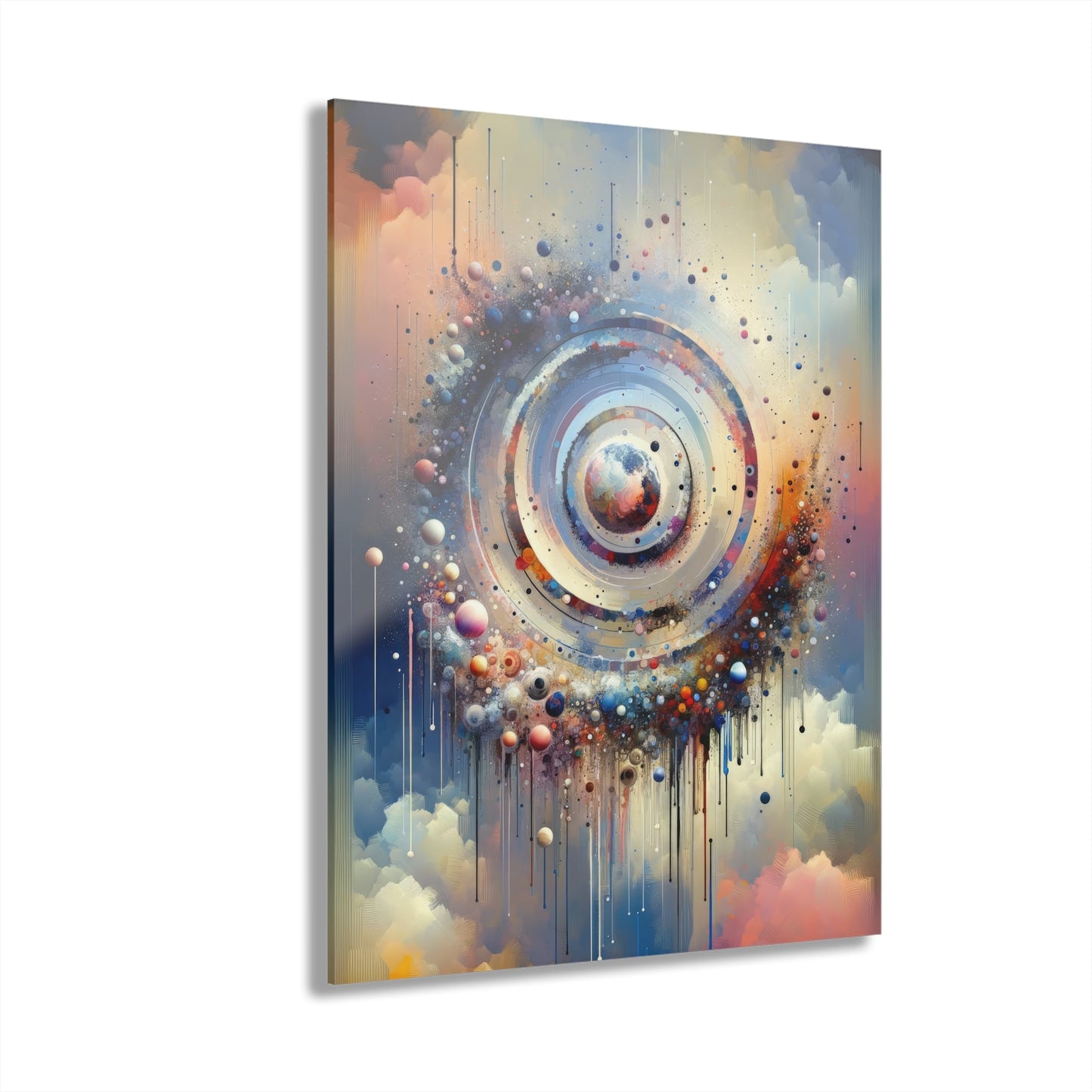 Conscious Rings Tachism Acrylic Prints (French Cleat Hanging) - ATUH.ART