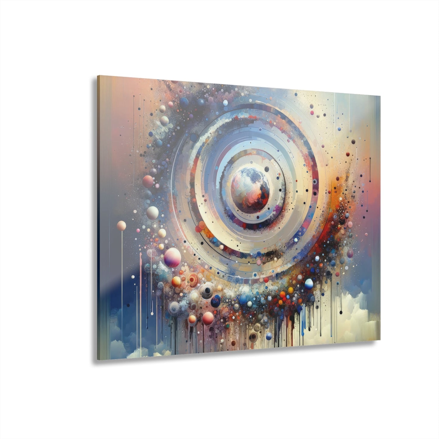 Conscious Rings Tachism Acrylic Prints (French Cleat Hanging) - ATUH.ART