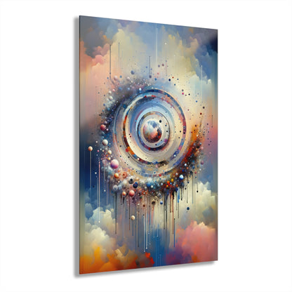 Conscious Rings Tachism Acrylic Prints (French Cleat Hanging) - ATUH.ART