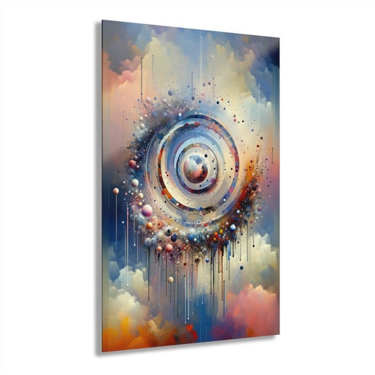 Conscious Rings Tachism Acrylic Prints (French Cleat Hanging) - ATUH.ART