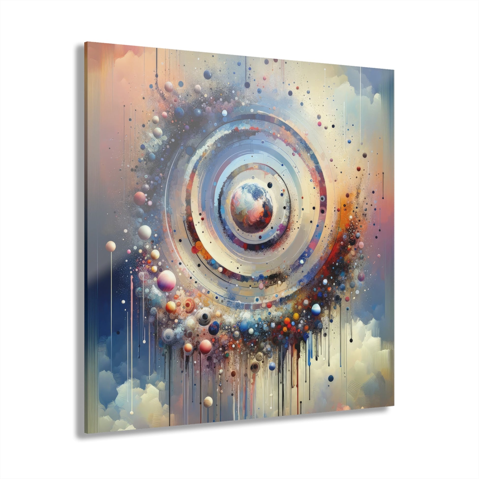 Conscious Rings Tachism Acrylic Prints (French Cleat Hanging) - ATUH.ART