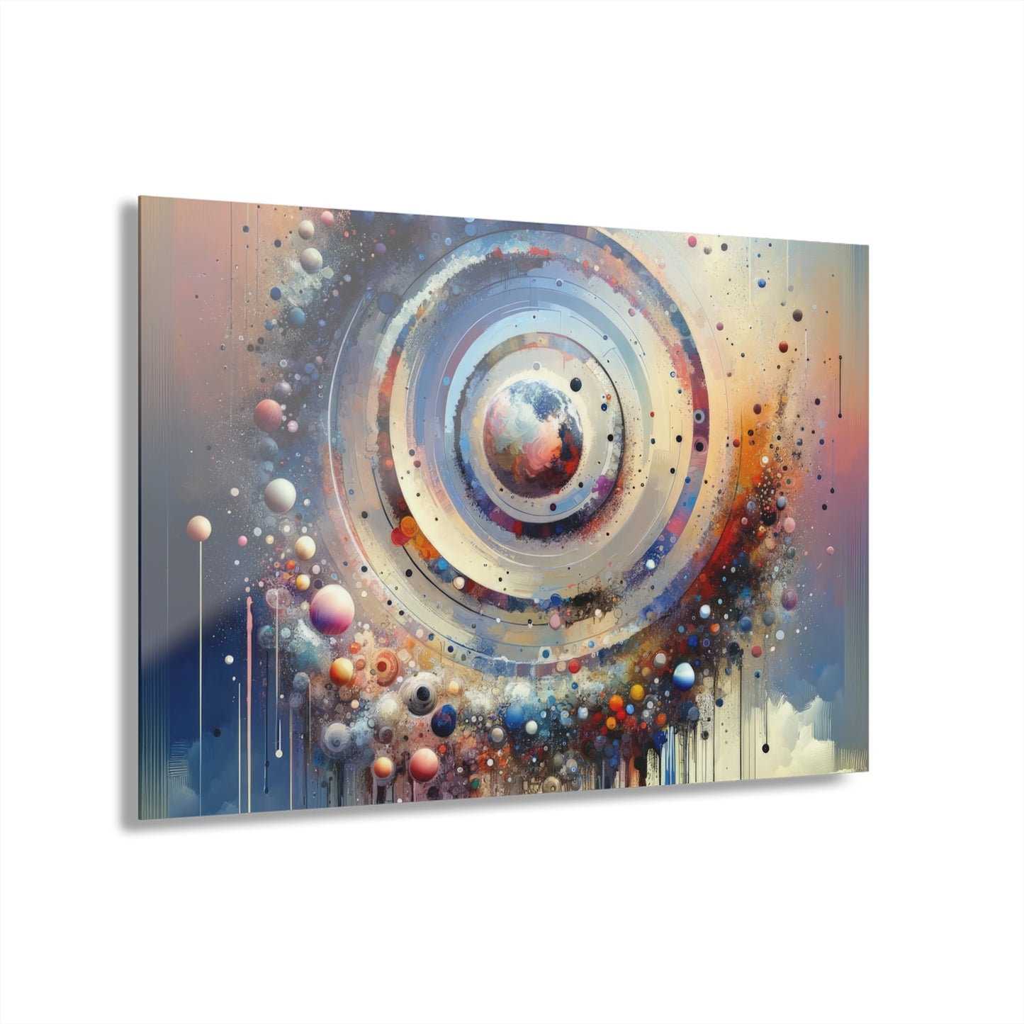 Conscious Rings Tachism Acrylic Prints (French Cleat Hanging) - ATUH.ART