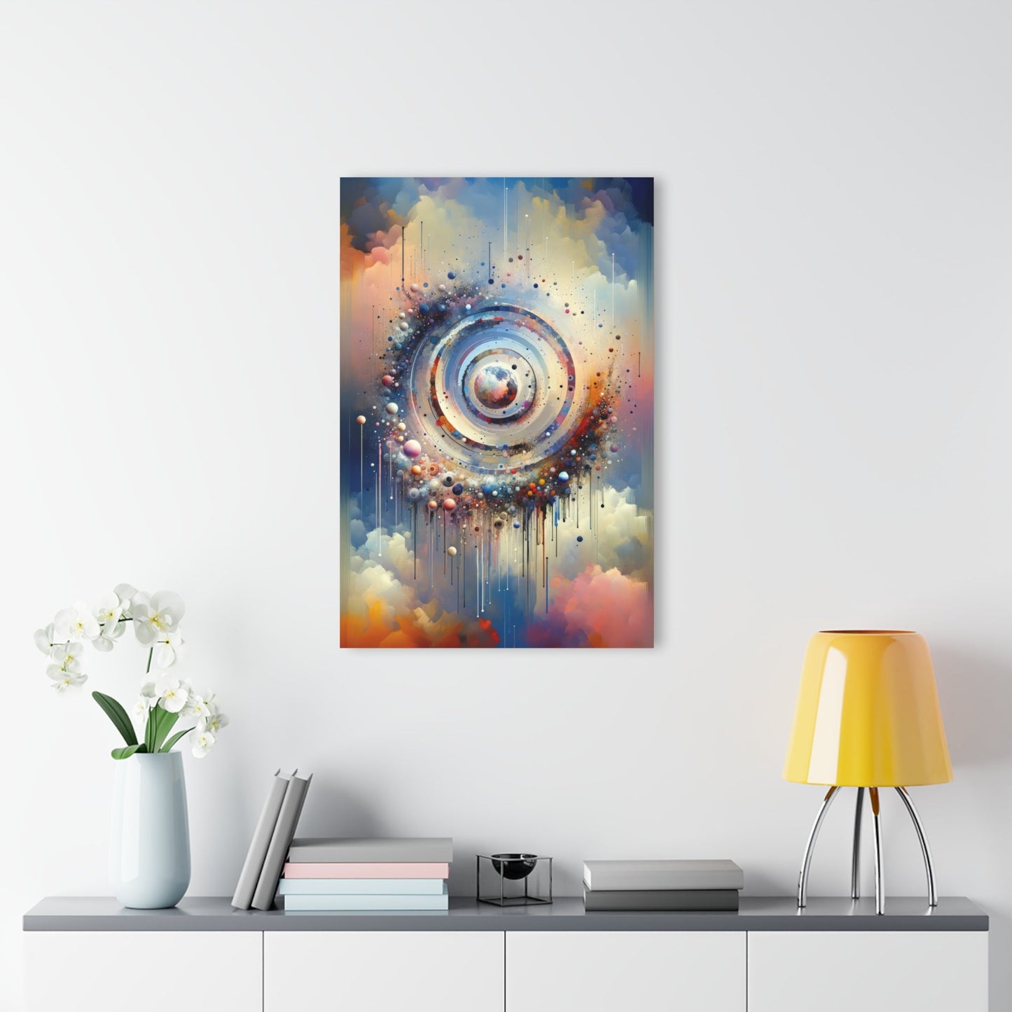 Conscious Rings Tachism Acrylic Prints (French Cleat Hanging) - ATUH.ART