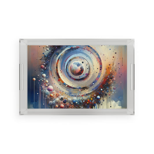 Conscious Rings Tachism Acrylic Serving Tray - ATUH.ART