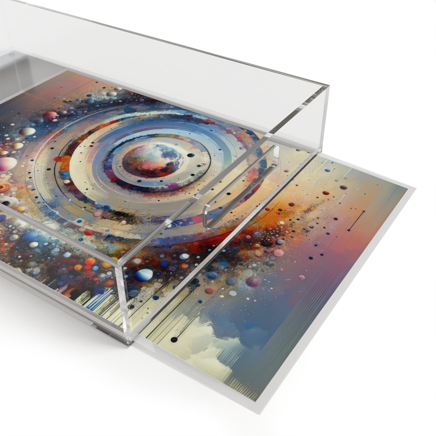 Conscious Rings Tachism Acrylic Serving Tray - ATUH.ART