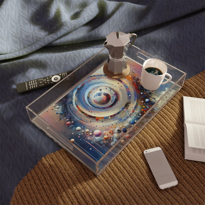 Conscious Rings Tachism Acrylic Serving Tray - ATUH.ART
