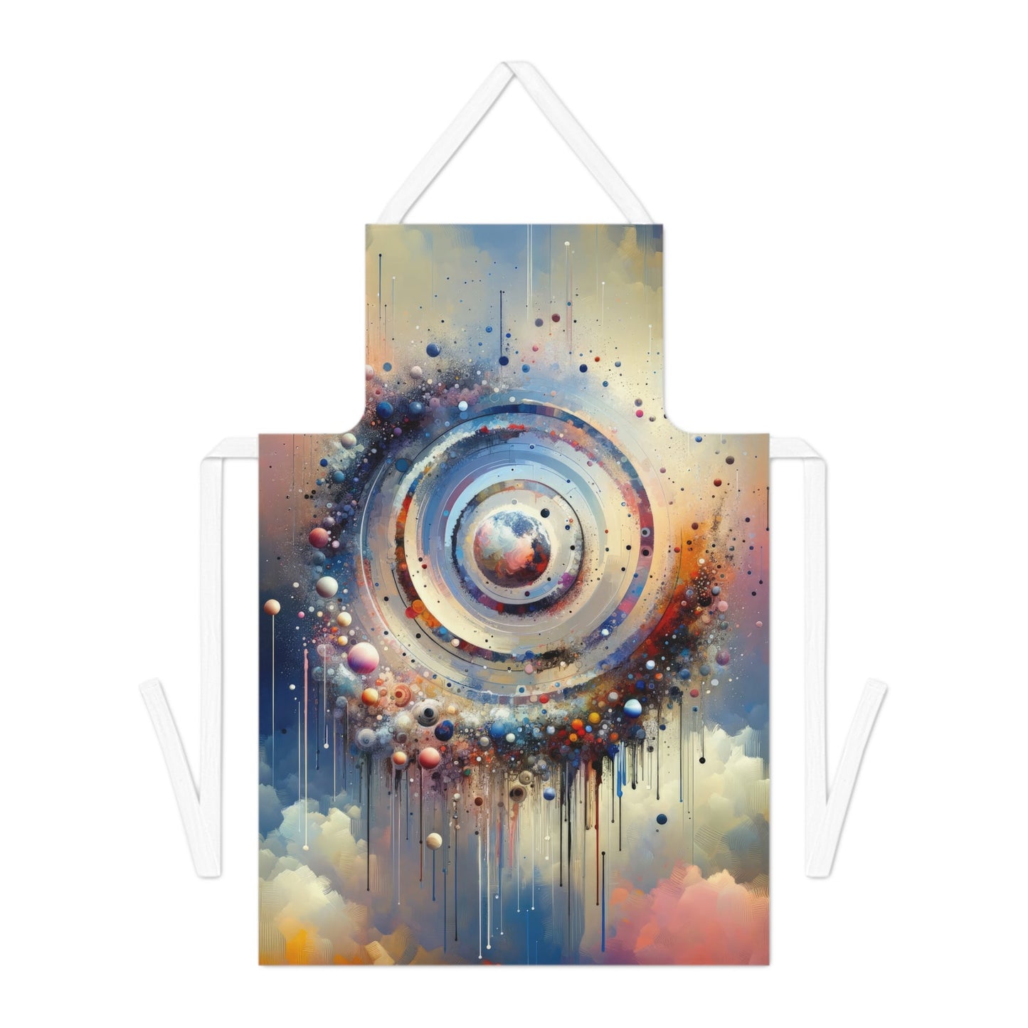 Conscious Rings Tachism Adult Apron (AOP) - ATUH.ART