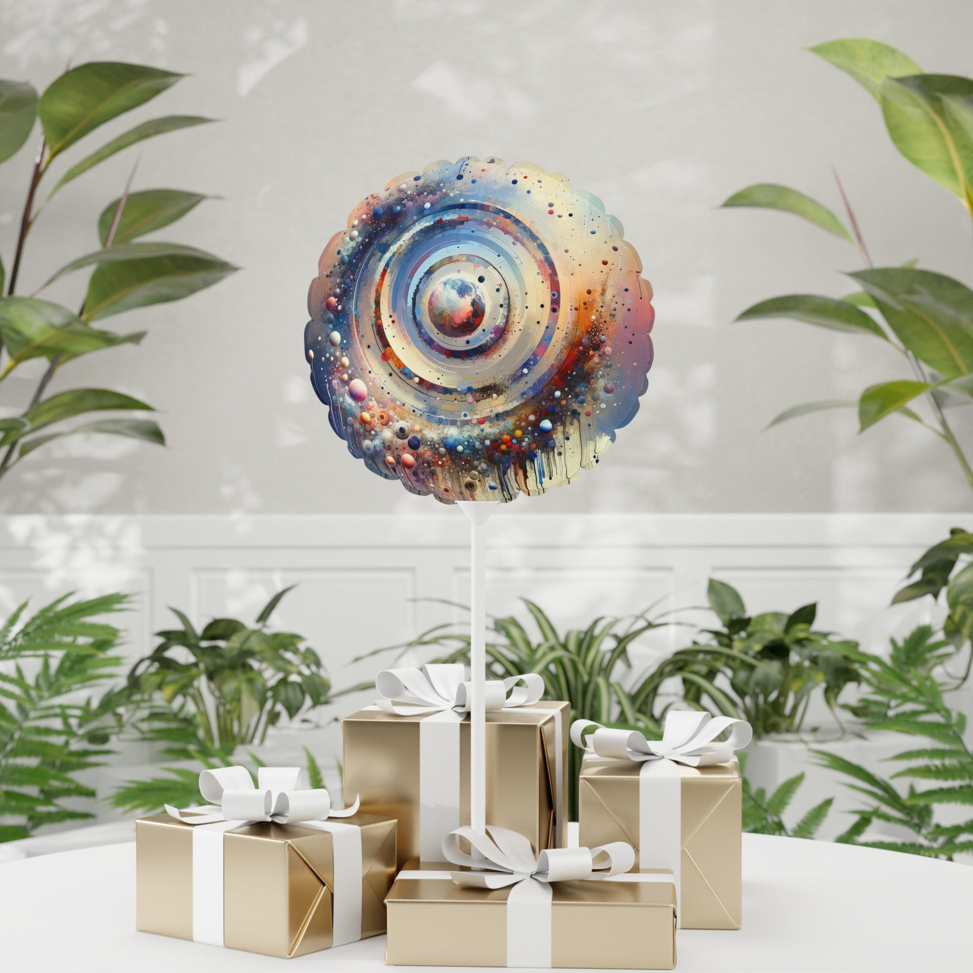 Conscious Rings Tachism Balloon (Round and Heart-shaped), 11" - ATUH.ART