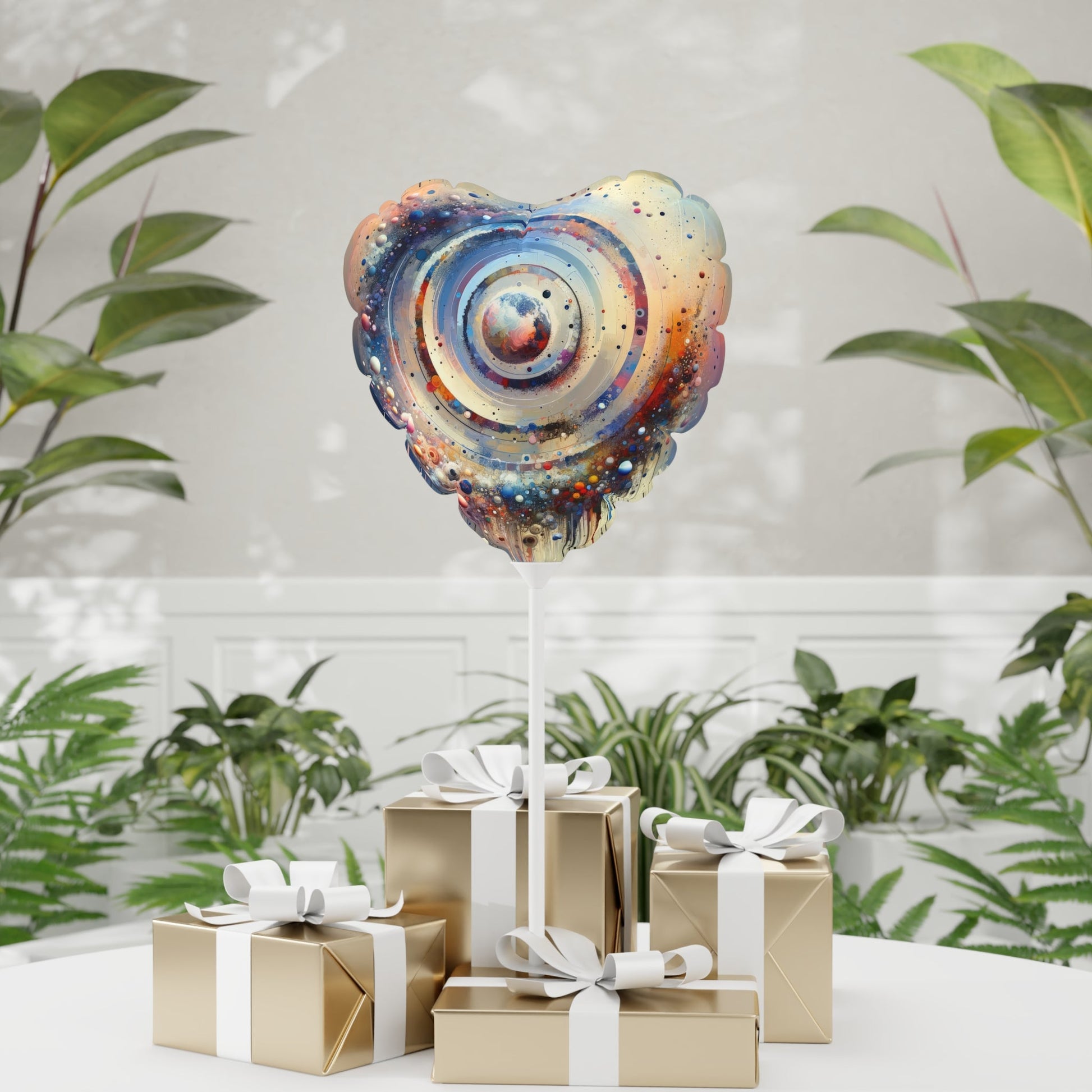 Conscious Rings Tachism Balloon (Round and Heart-shaped), 11" - ATUH.ART