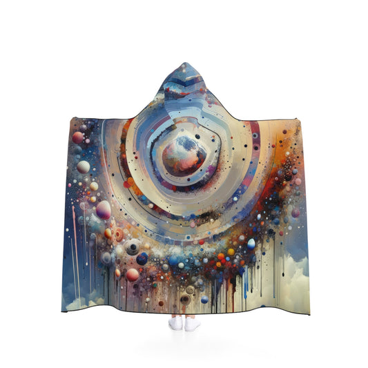 Conscious Rings Tachism Hooded Blanket - ATUH.ART