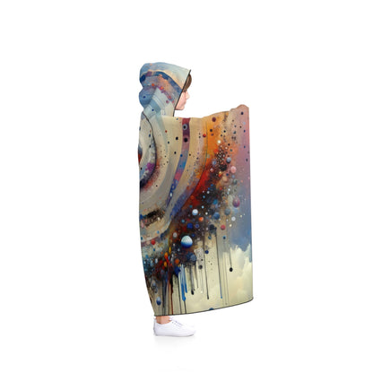 Conscious Rings Tachism Hooded Blanket - ATUH.ART