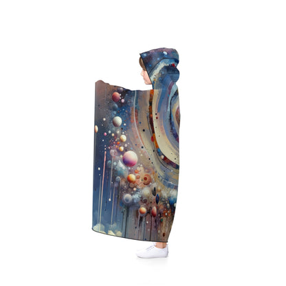 Conscious Rings Tachism Hooded Blanket - ATUH.ART