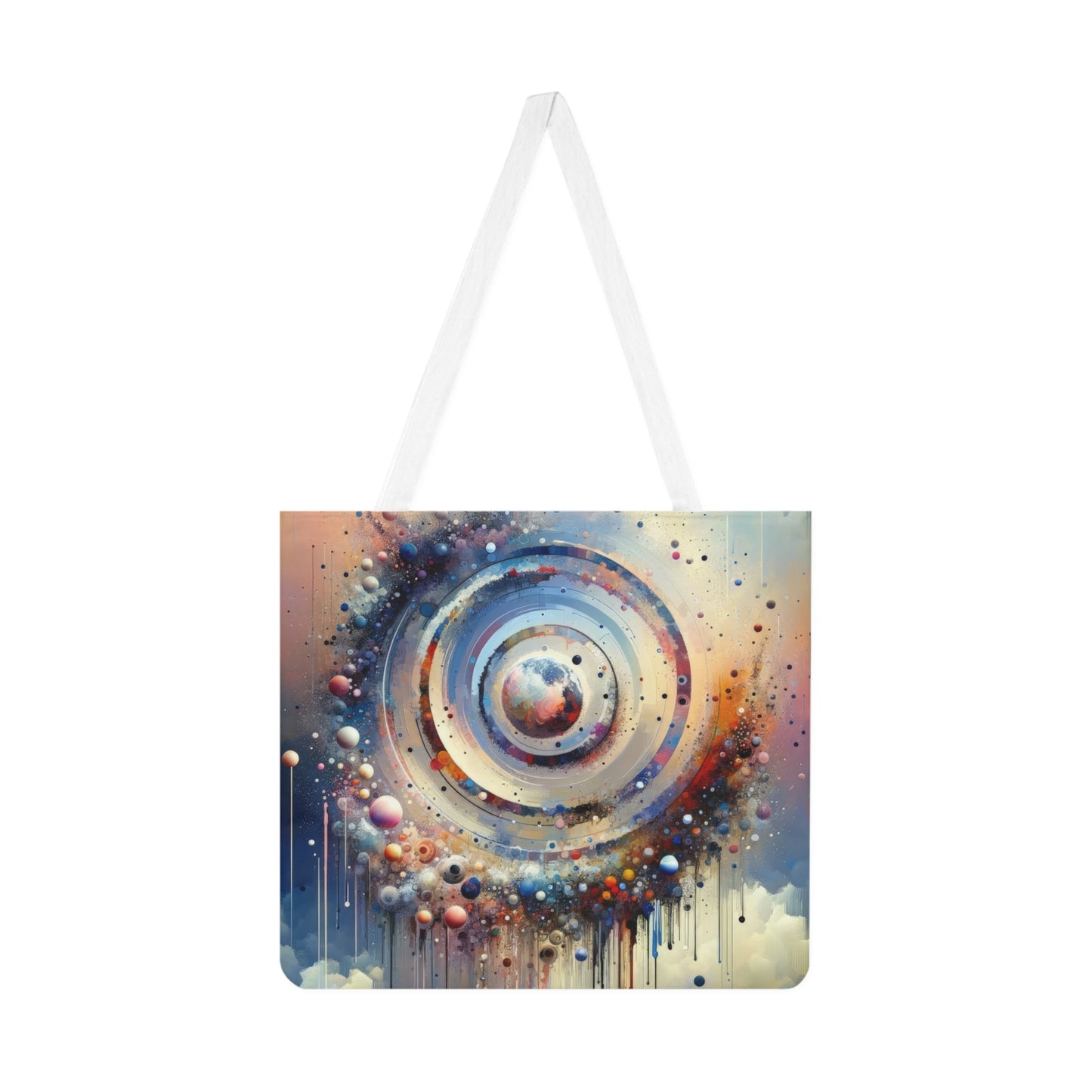 Conscious Rings Tachism Shoulder Tote Bag (AOP) - ATUH.ART