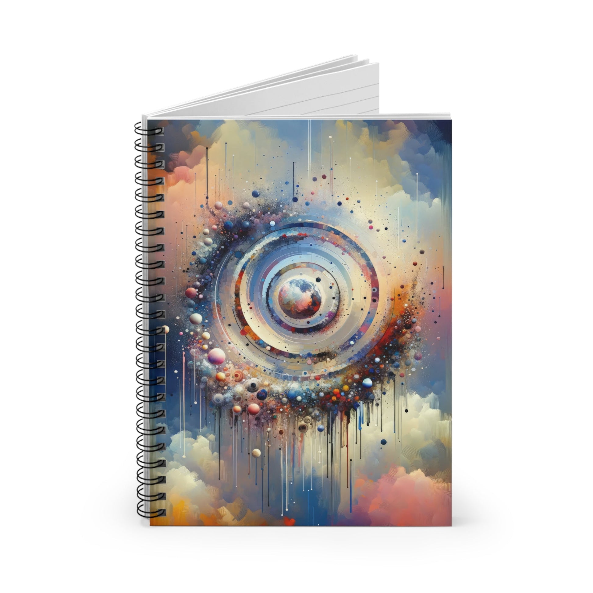 Conscious Rings Tachism Spiral Notebook - Ruled Line - ATUH.ART