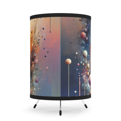 Conscious Rings Tachism Tripod Lamp with High-Res Printed Shade, US\CA plug - ATUH.ART