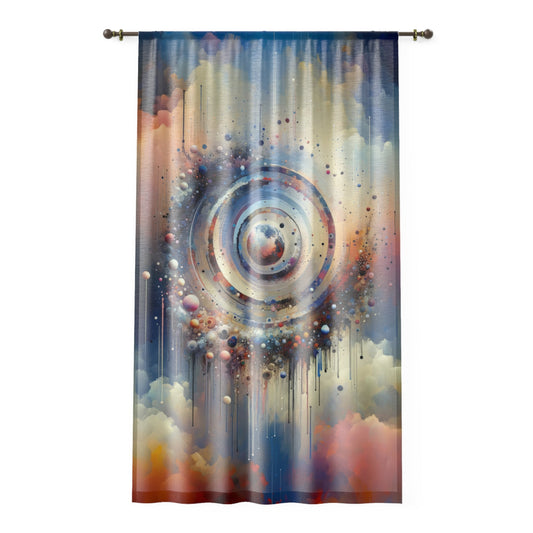 Conscious Rings Tachism Window Curtain - ATUH.ART