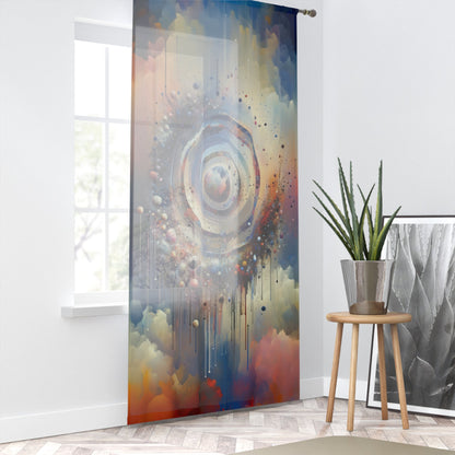 Conscious Rings Tachism Window Curtain - ATUH.ART
