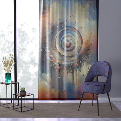 Conscious Rings Tachism Window Curtain - ATUH.ART