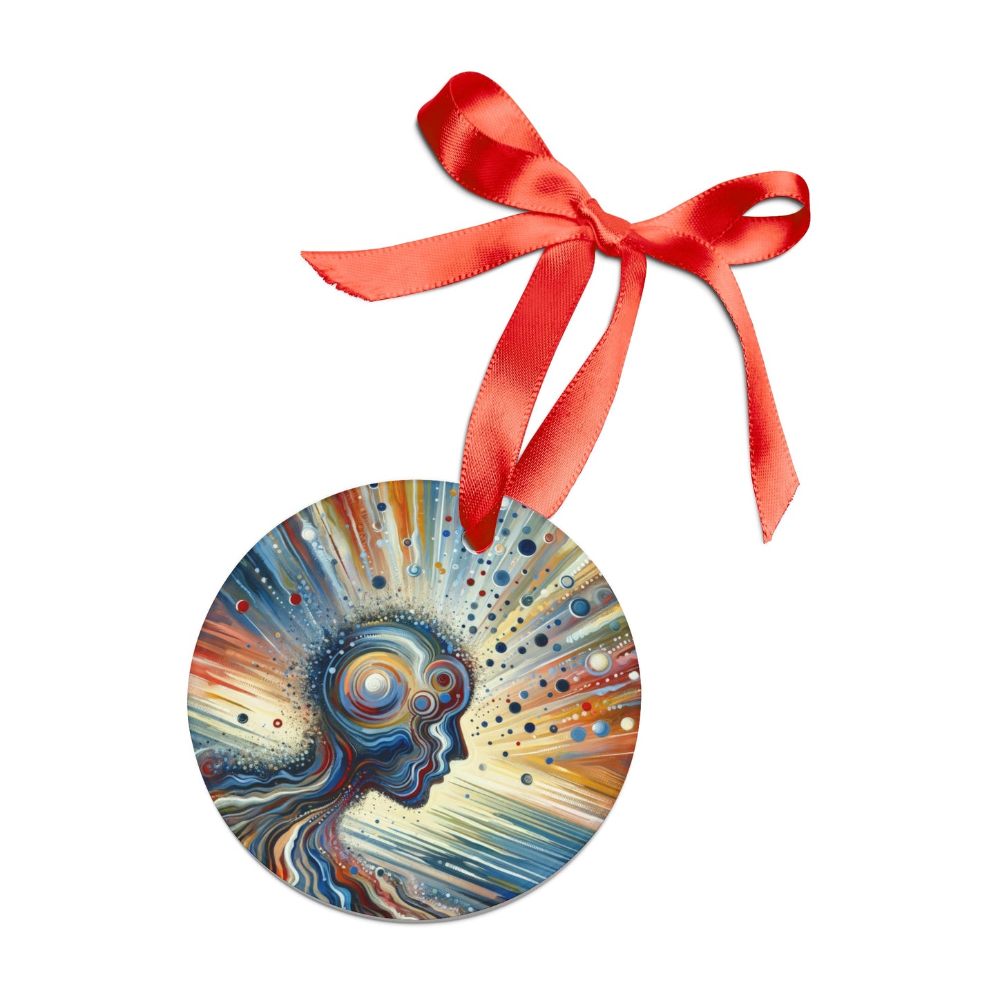Conscious Ripple Influence Acrylic Ornament with Ribbon - ATUH.ART