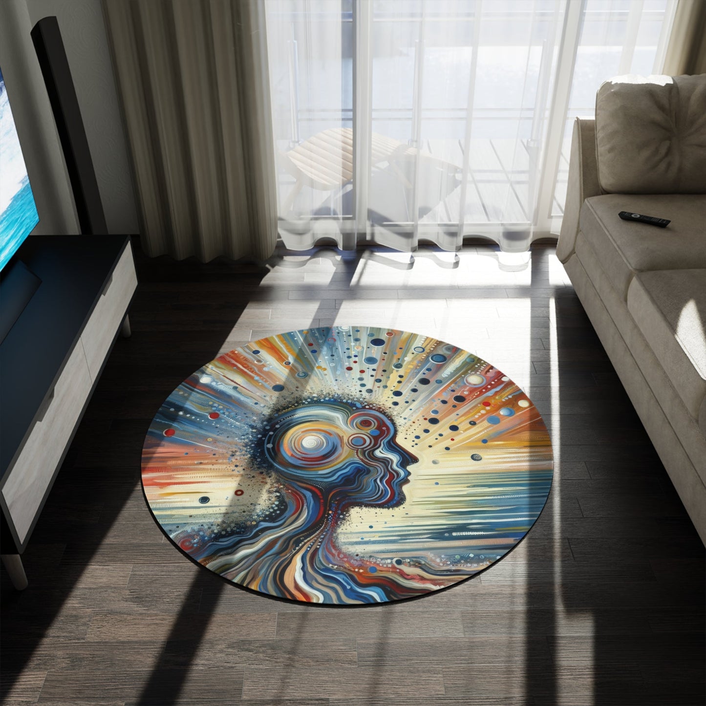 Conscious Ripple Influence Round Rug - ATUH.ART