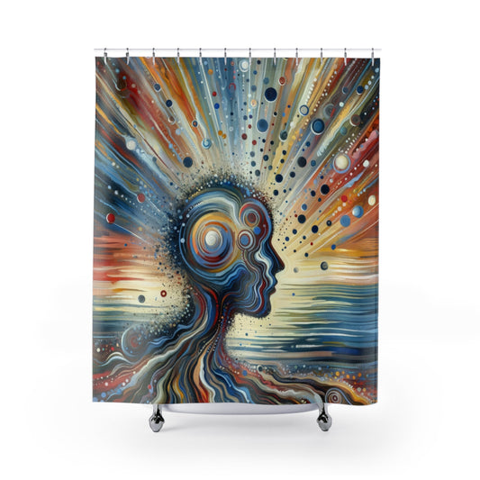 Conscious Ripple Influence Shower Curtains - ATUH.ART