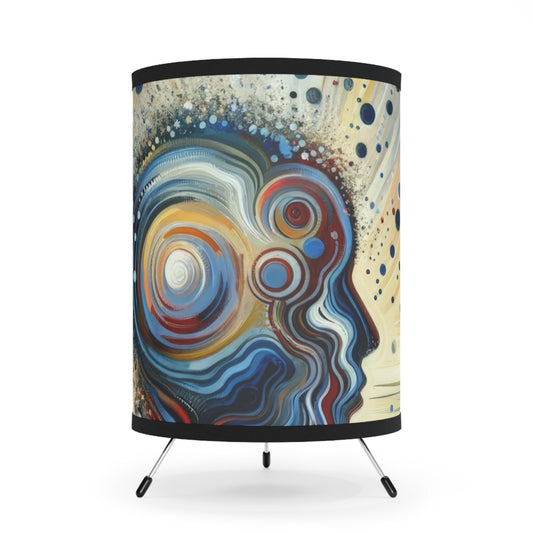 Conscious Ripple Influence Tripod Lamp with High-Res Printed Shade, US\CA plug - ATUH.ART