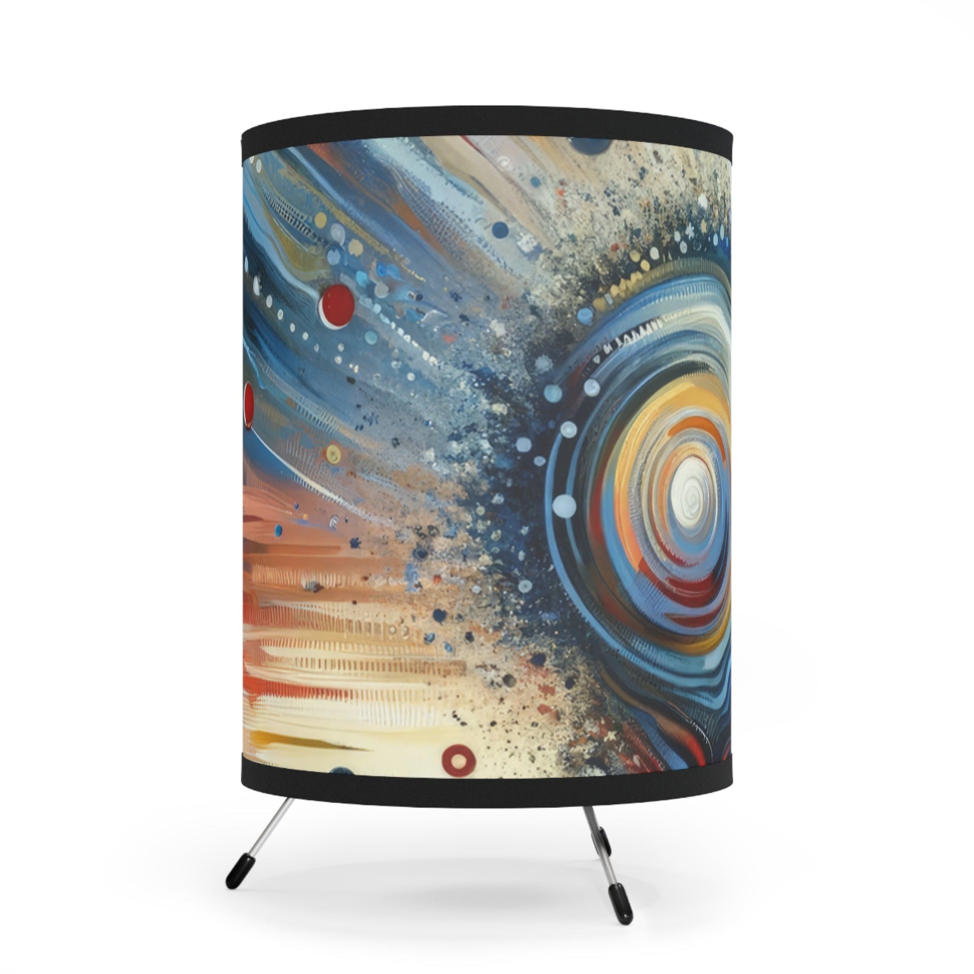 Conscious Ripple Influence Tripod Lamp with High-Res Printed Shade, US\CA plug - ATUH.ART