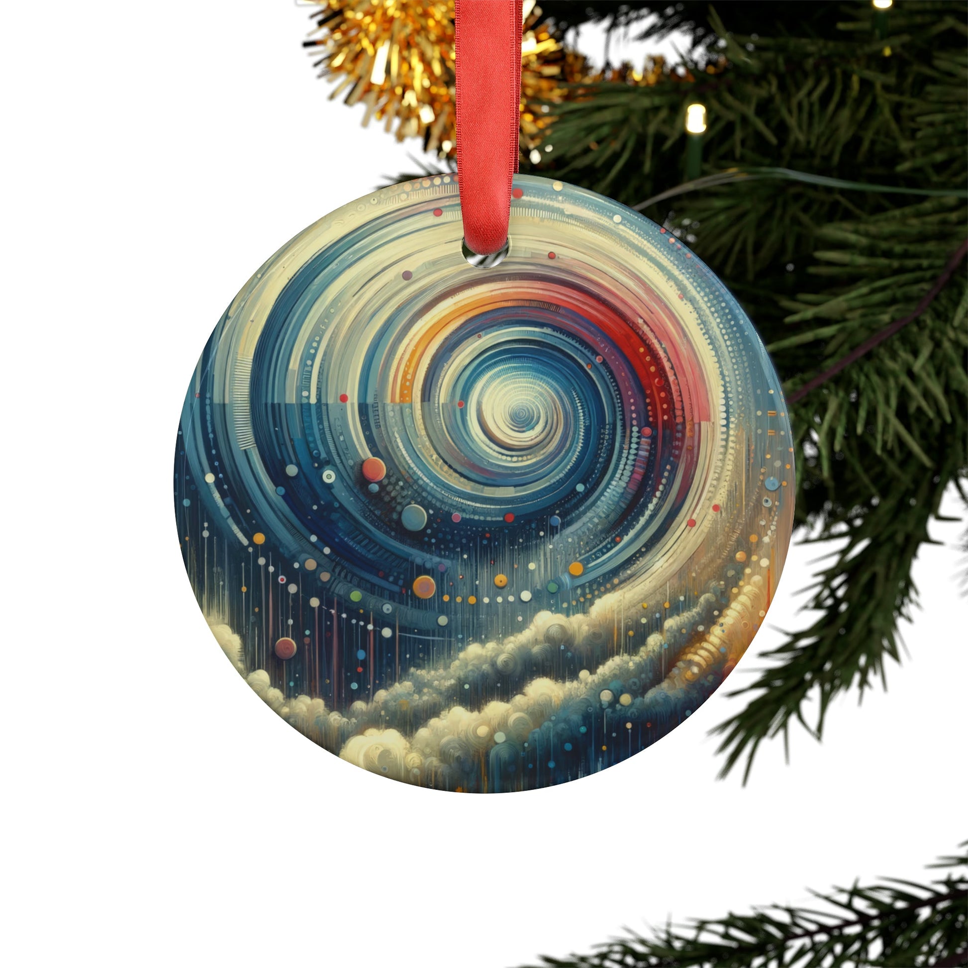 Considerate Echoes Resonate Acrylic Ornament with Ribbon - ATUH.ART