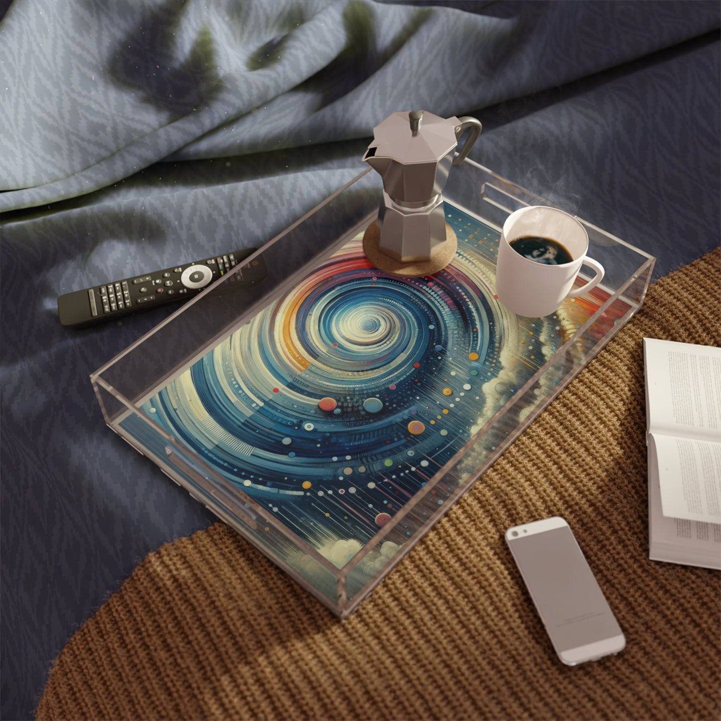 Considerate Echoes Resonate Acrylic Serving Tray - ATUH.ART