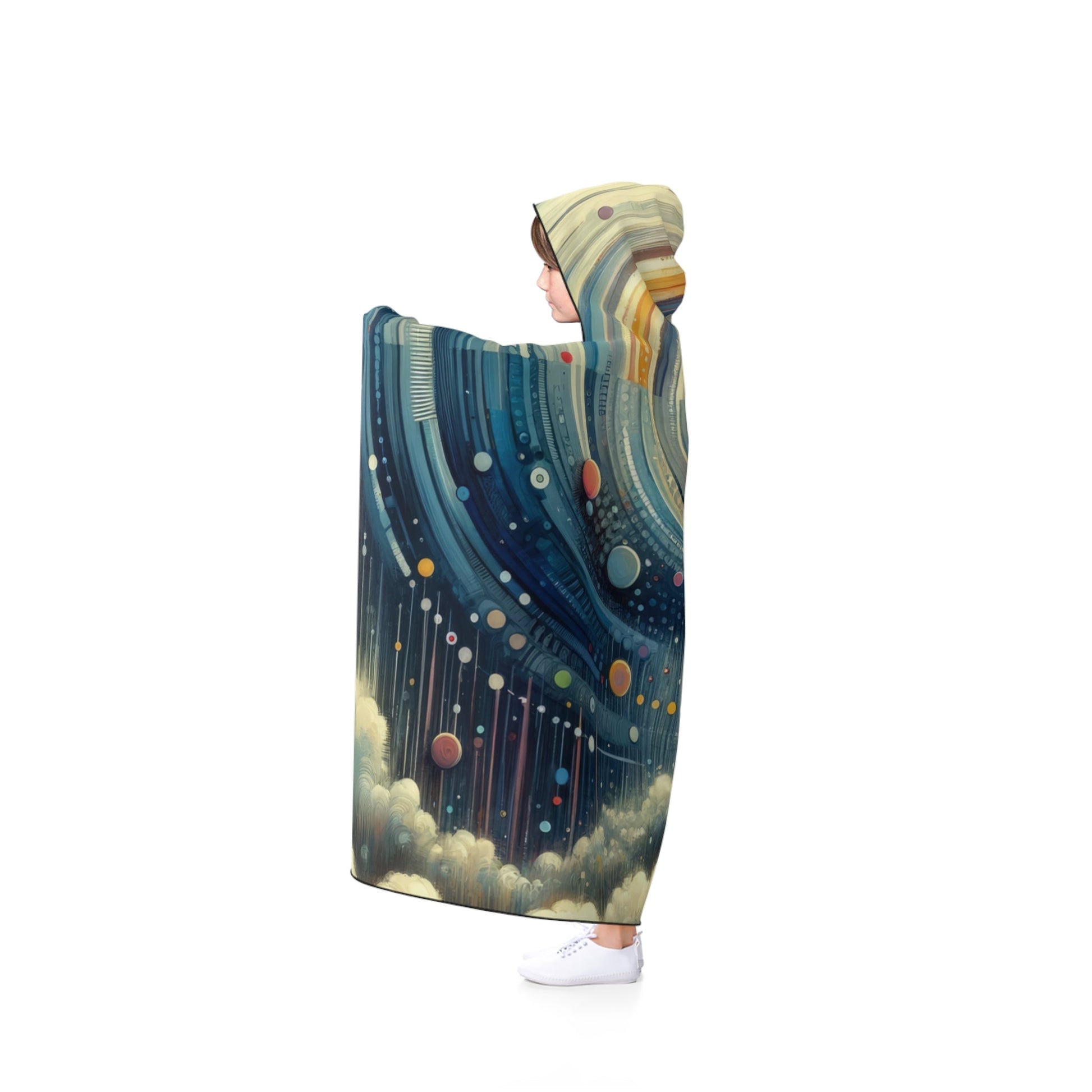 Considerate Echoes Resonate Hooded Blanket - ATUH.ART